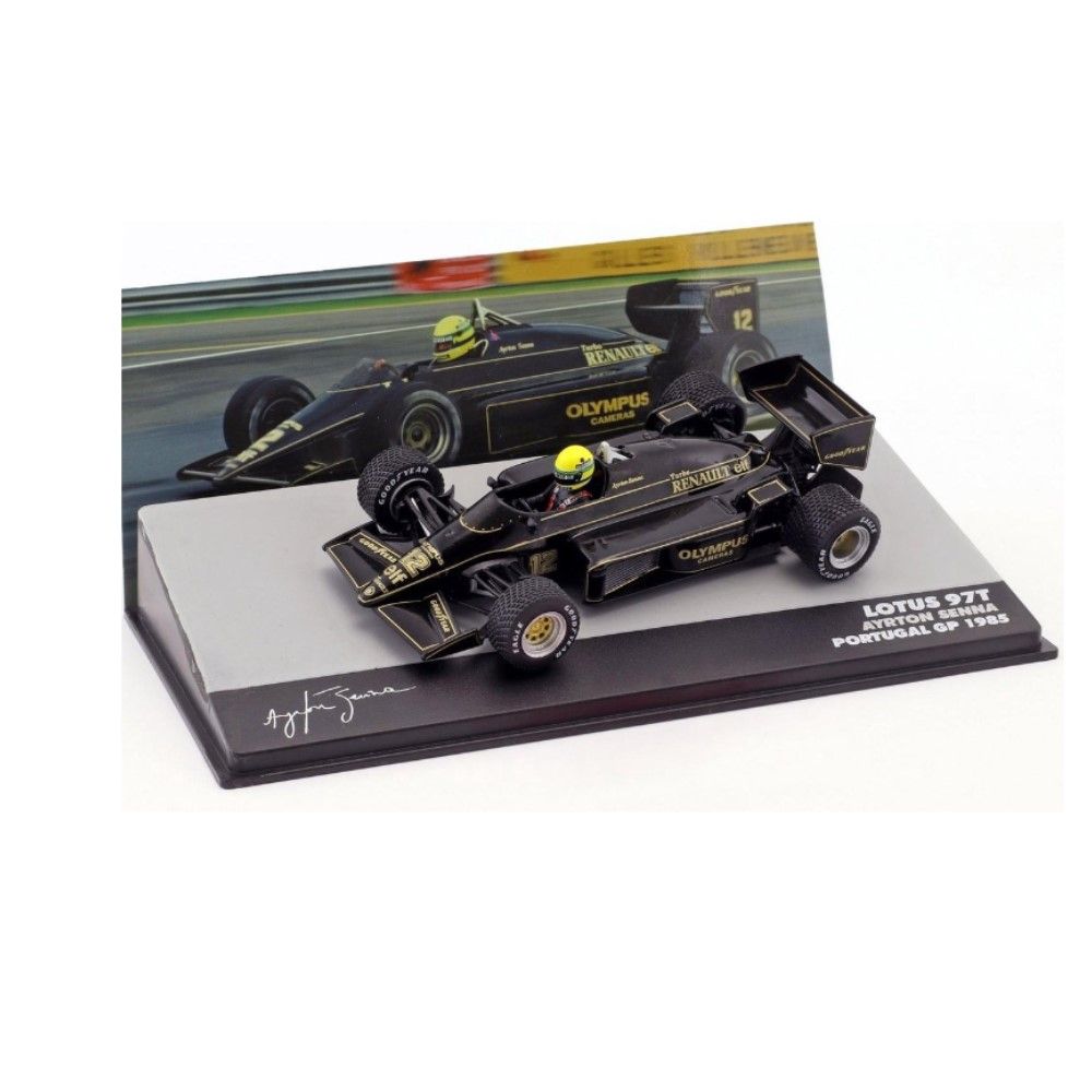 1/43 - F1 Lotus 97T #12 Ayrton Senna - Vencedor GP Portugal 1985