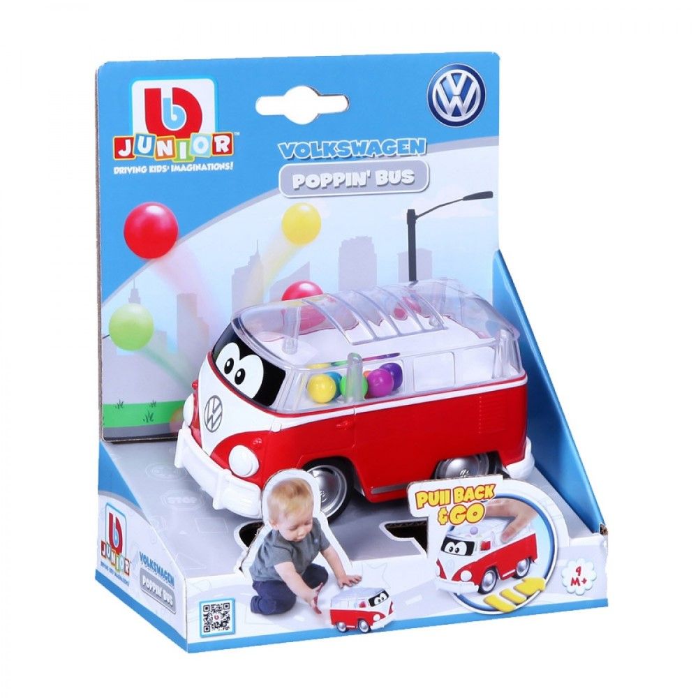 BB Junior VW Samba Bus vermelha - Poppin