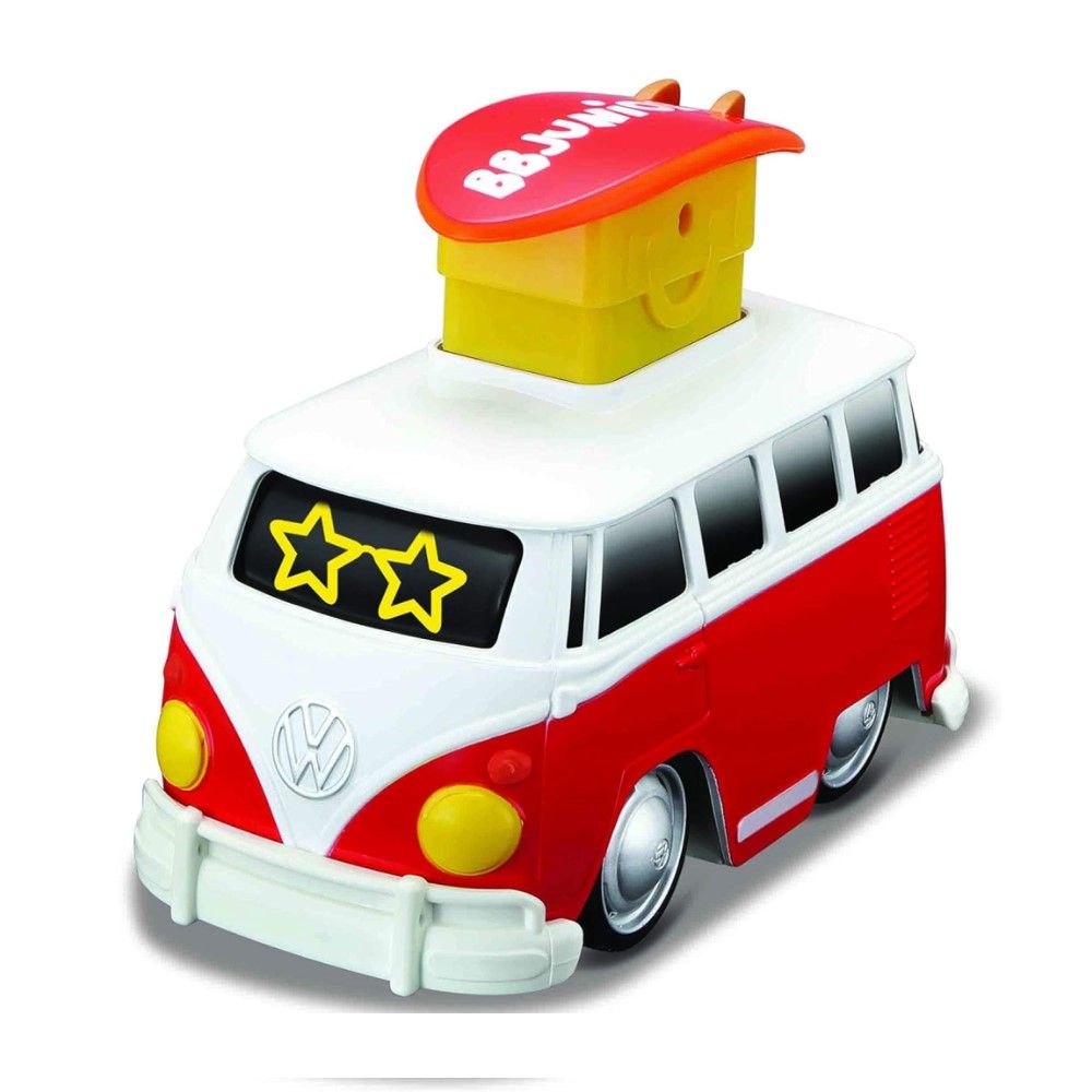 BB Junior VW Samba Bus vermelha - Pressiona e Anda