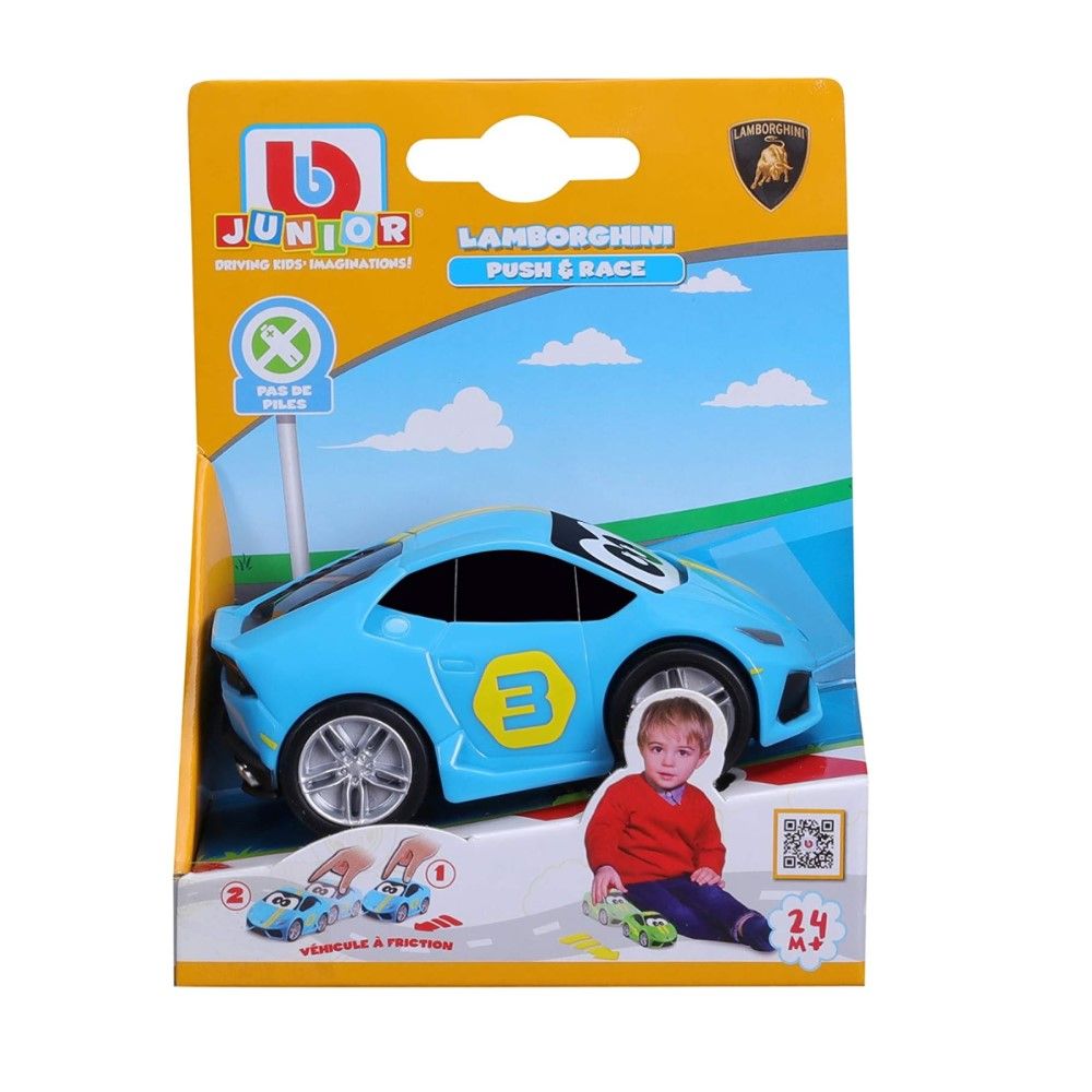 BB Junior Lamborghini Huracan Coupe azul - Empurra e Corre