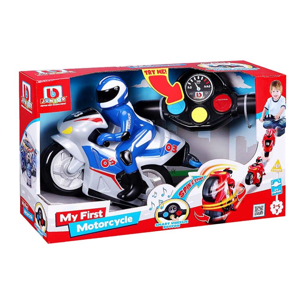 R/C - BB Junior Primeira Moto azul (27Mhz)