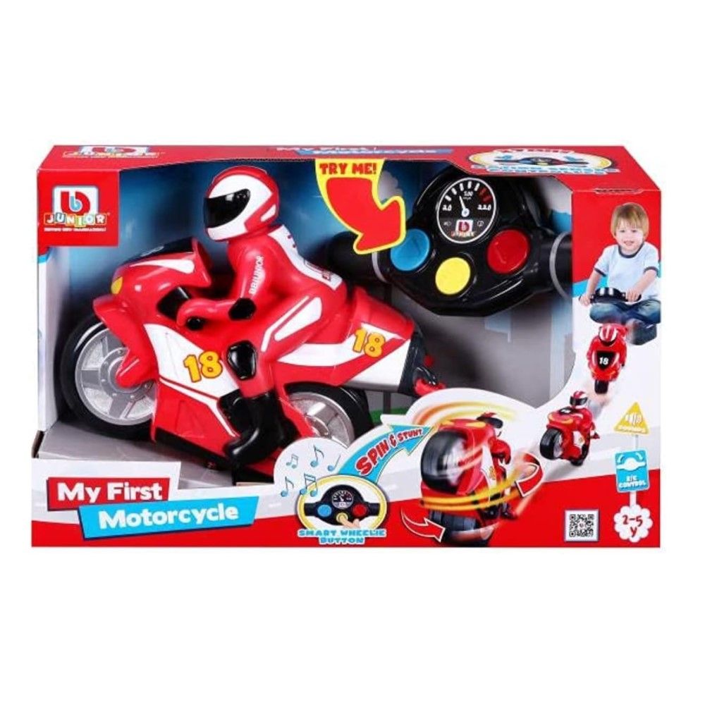 R/C - BB Junior Primeira Moto vermelha (27Mhz)
