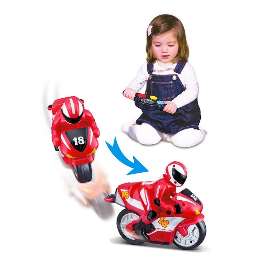 R/C - BB Junior Primeira Moto vermelha (27Mhz)