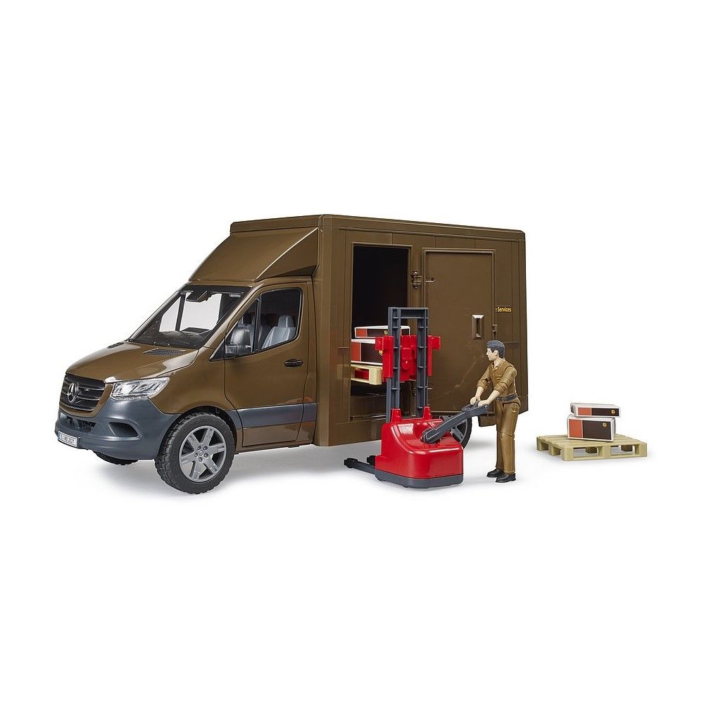 MB Sprinter UPS com personagem e porta-paletes manual