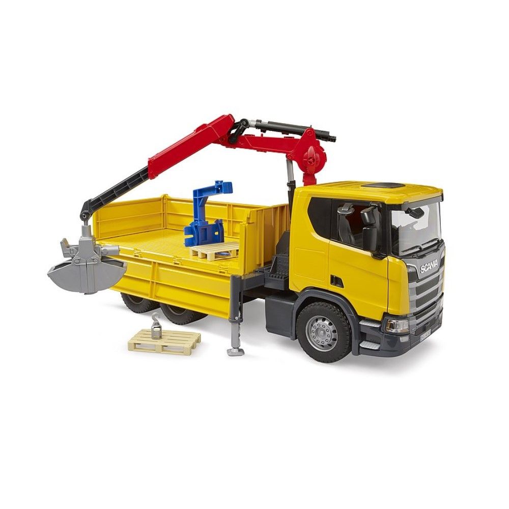 Camião basculante Scania Super 560R com guindaste e palete