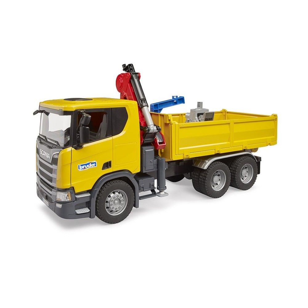 Camião basculante Scania Super 560R com guindaste e palete