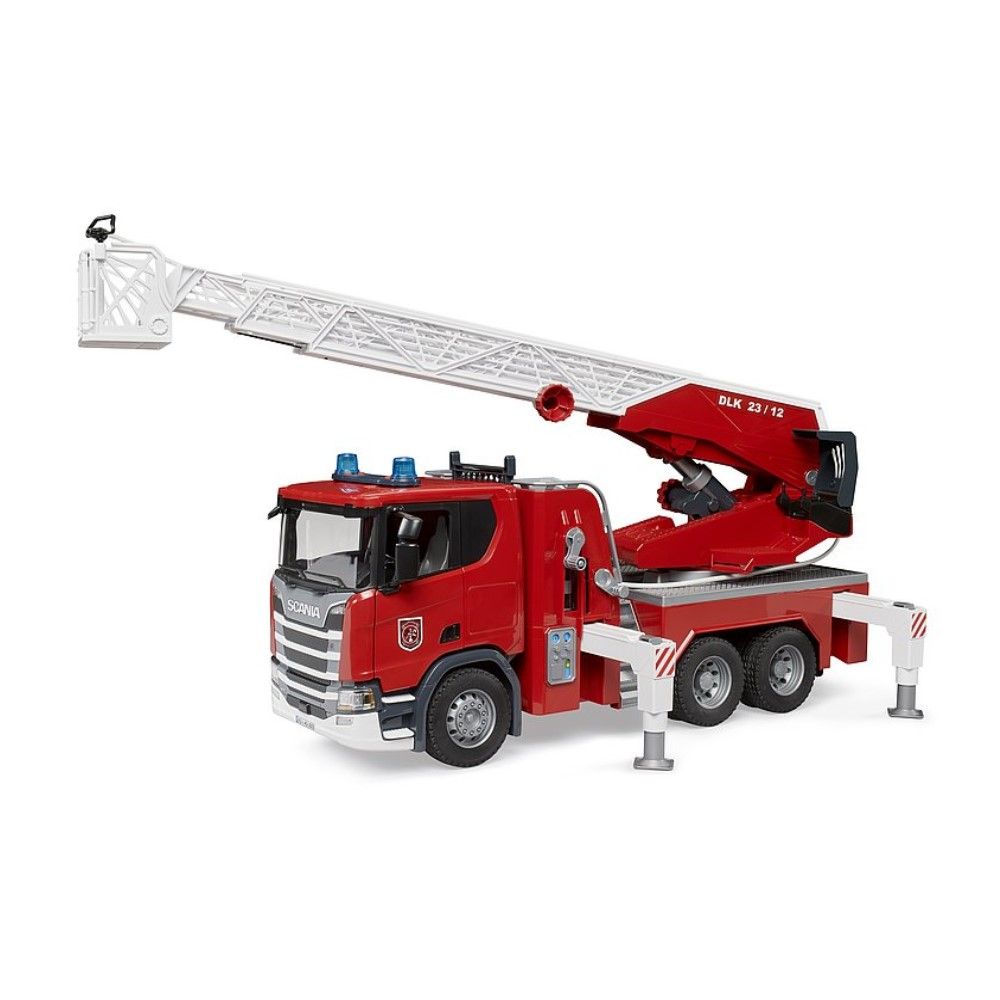 Camião de bombeiros auto-escada Scania Super 560R com luzes e som