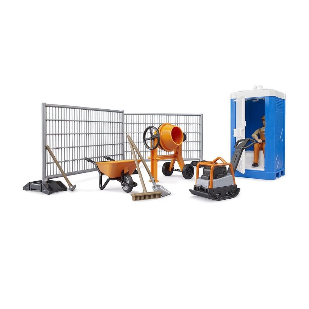 Operário da construção civil com acessórios