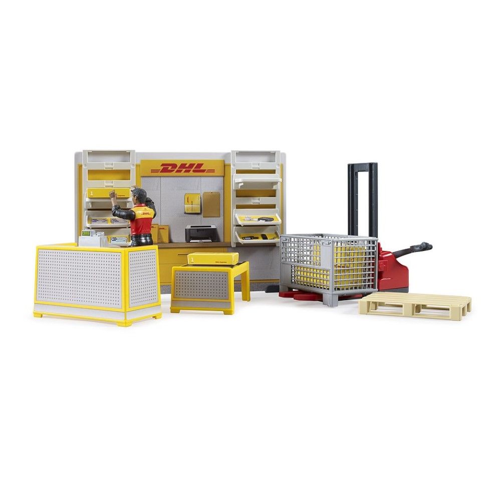 Centro de Expedição DHL com acessórios e porta-paletes manual