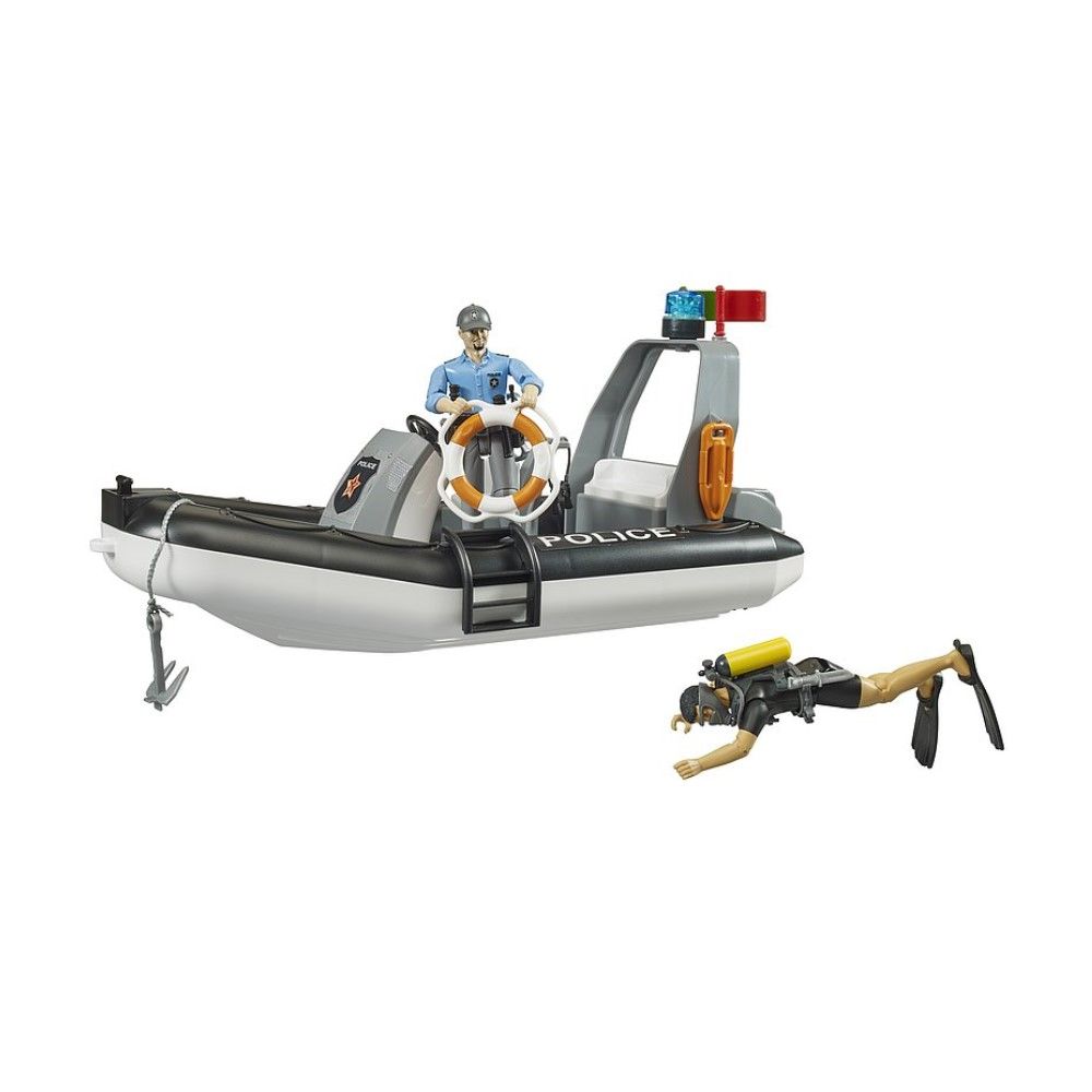 Bote de Policia com mergulhador e acessórios