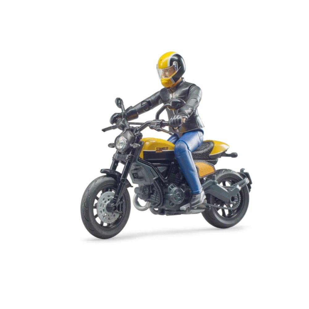 Moto Ducati Scrambler Full Throttle com piloto