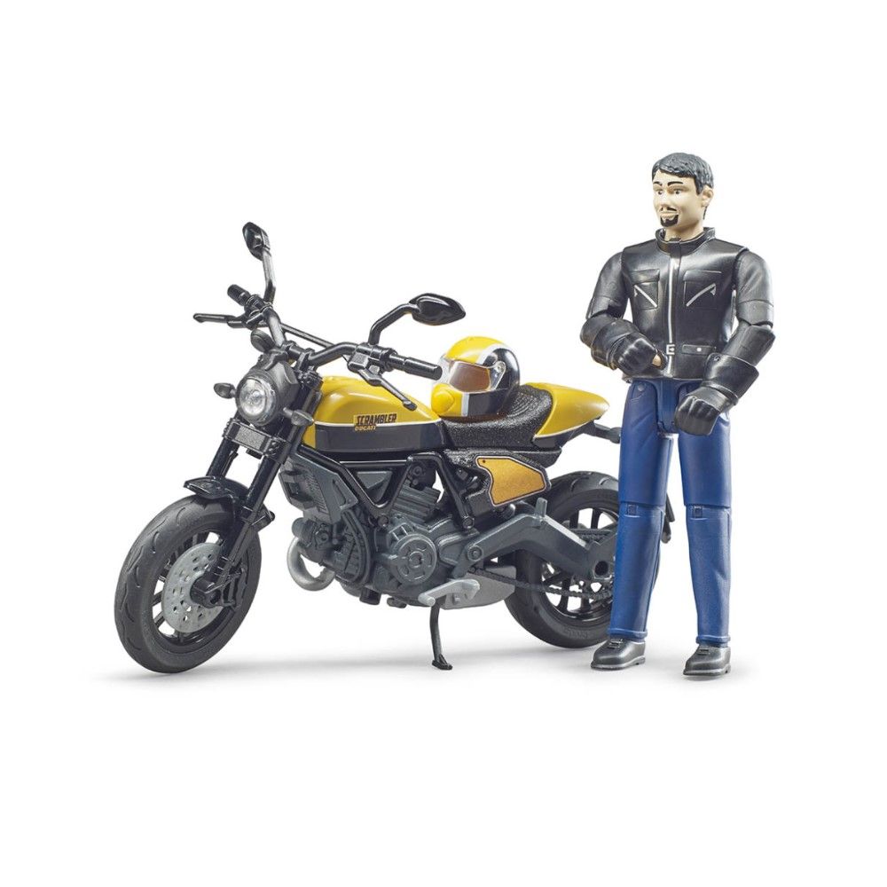 Moto Ducati Scrambler Full Throttle com piloto