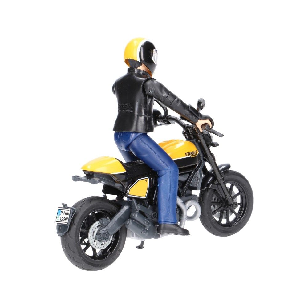Moto Ducati Scrambler Full Throttle com piloto