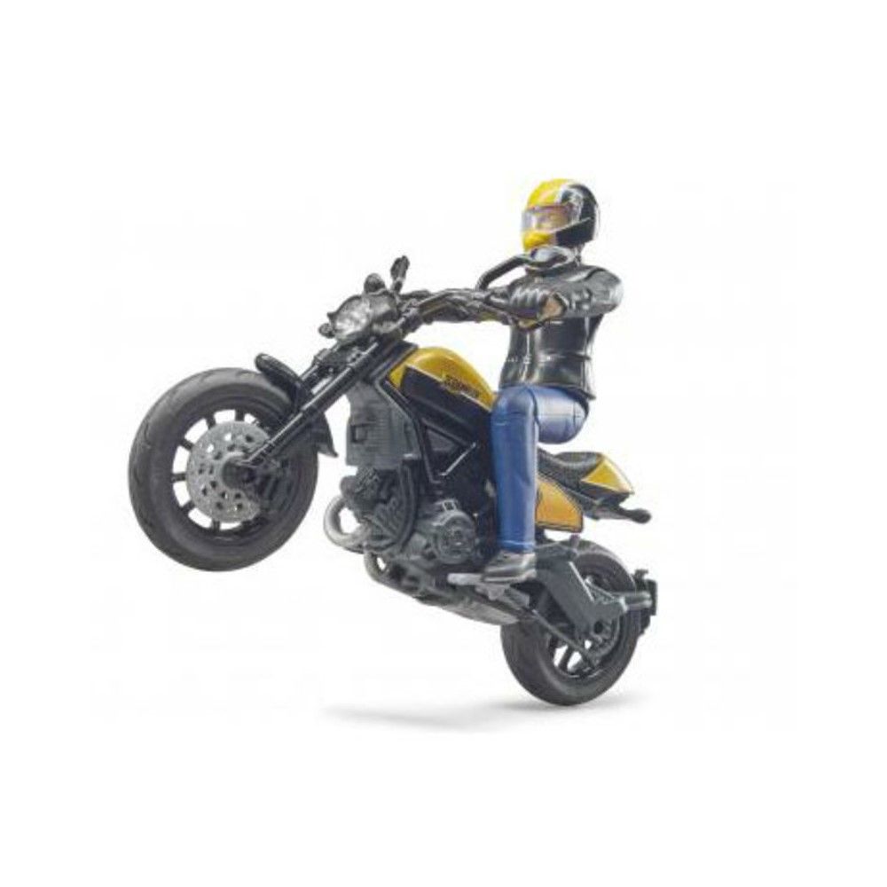 Moto Ducati Scrambler Full Throttle com piloto