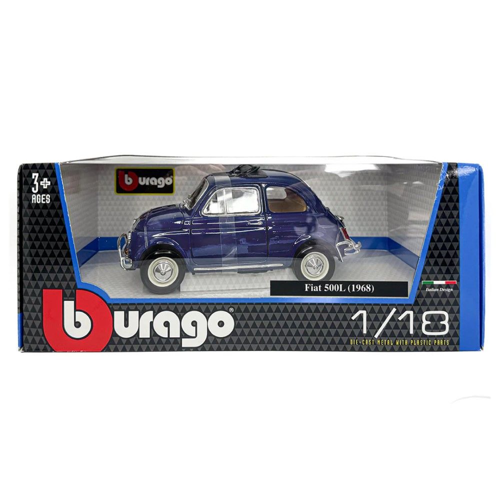 1/18 - Fiat 500 tecto aberto (azul)