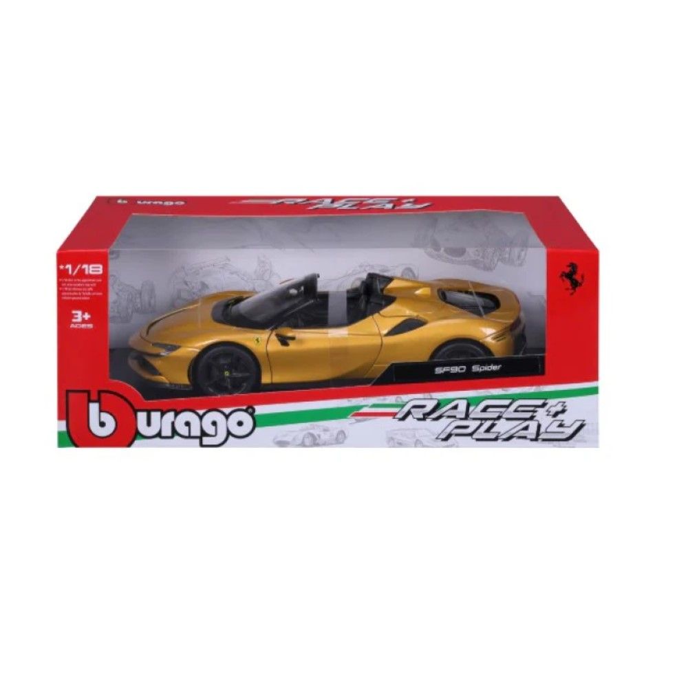 1/18 - Ferrari SF90 Stradale Hybrid Spider (amarelo)