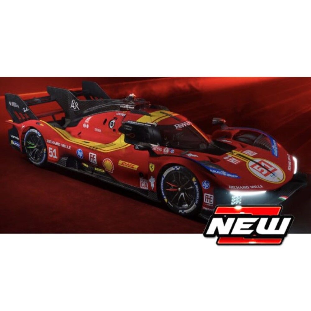 1/18 - Ferrari 499P 3.0L Turbo V6 #51 Pier Gudi/Calado/Giovinazzi 3rd 24H Le Mans 2025