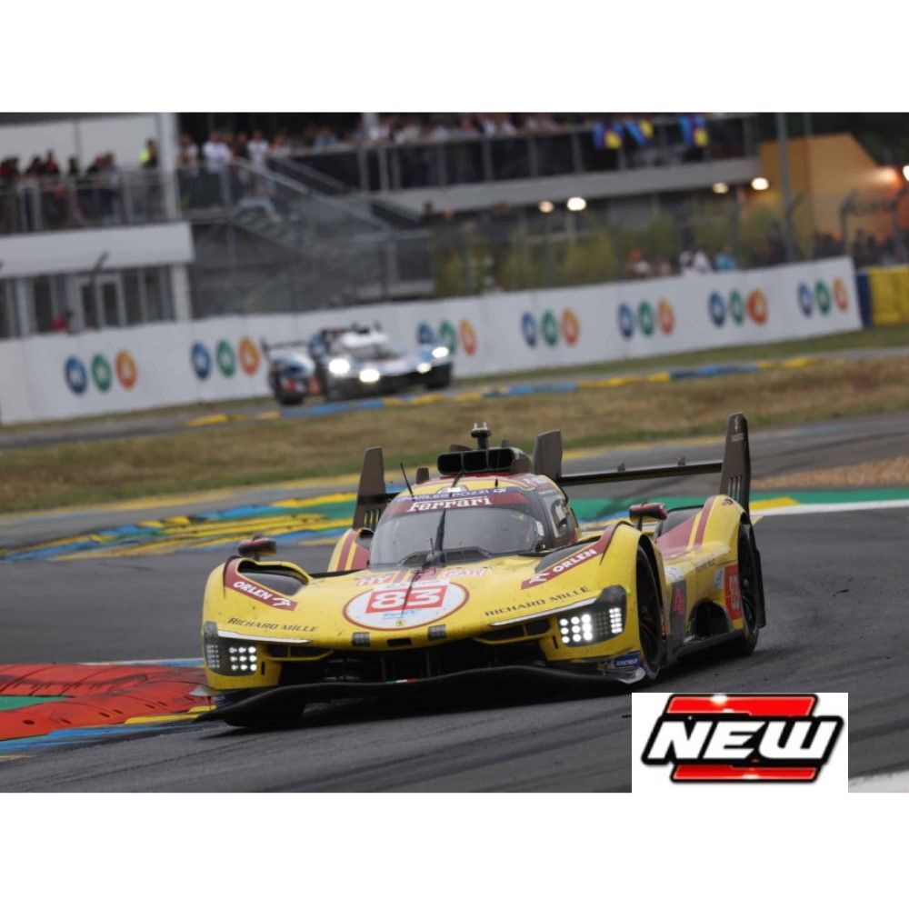 1/18 - Ferrari 499P 3.0L Turbo V6 #83 Robert Kubica - Phil Hanson - Yifei Ye - Vencedor Le Mans 2025