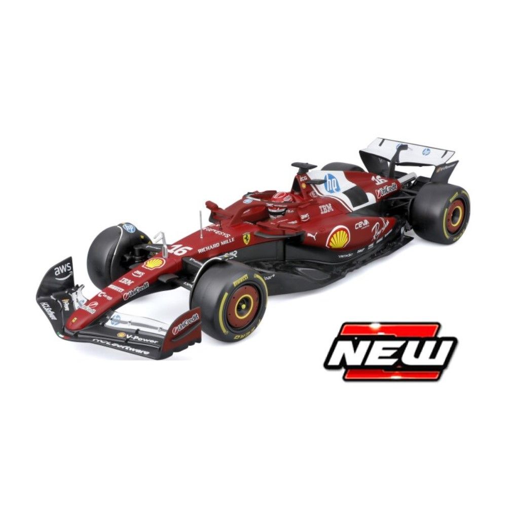 1/18 - F1 Ferrari SF-25 #16 Charles Leclerc 2025 (c/ caixa expositora)
