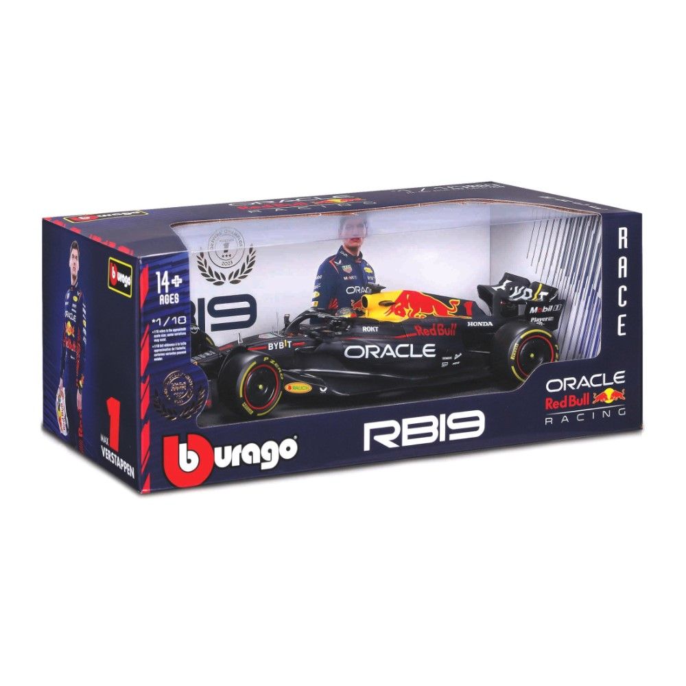 1/18 - F1 Red Bull RB19 #1 Max Verstappen GP Abua Dhabi 2023 - Capacete Especial