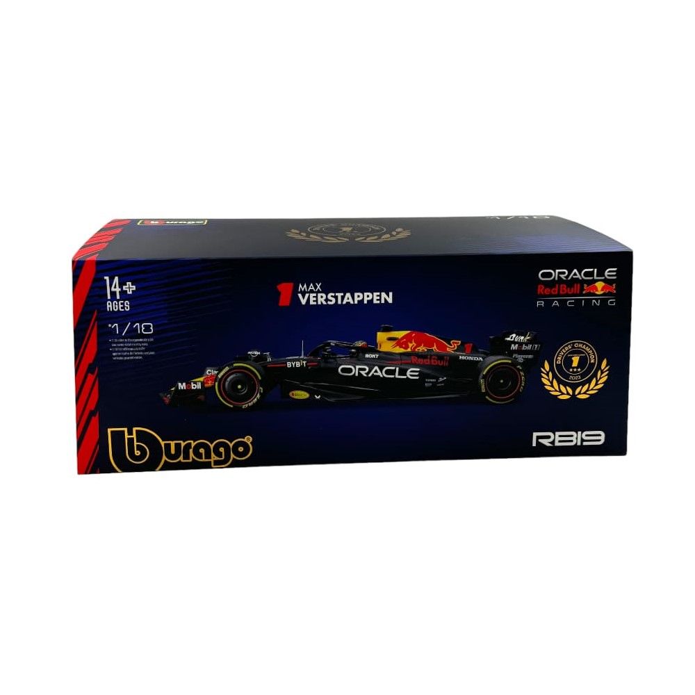 1/18 - F1 Red Bull RB19, Max Verstappen #1 - Edição Especial Limitada