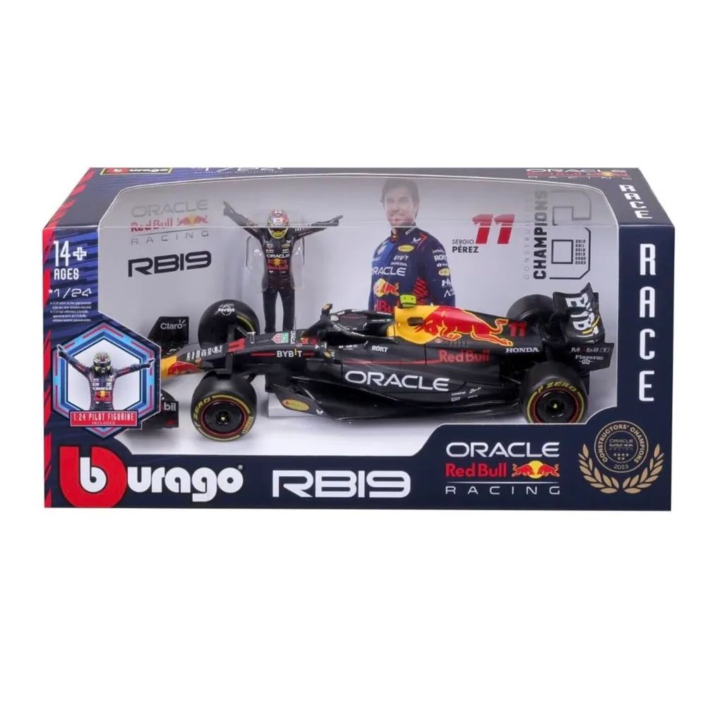 1/24 - F1 Red Bull RB19 - S.Perez #11 com Figura