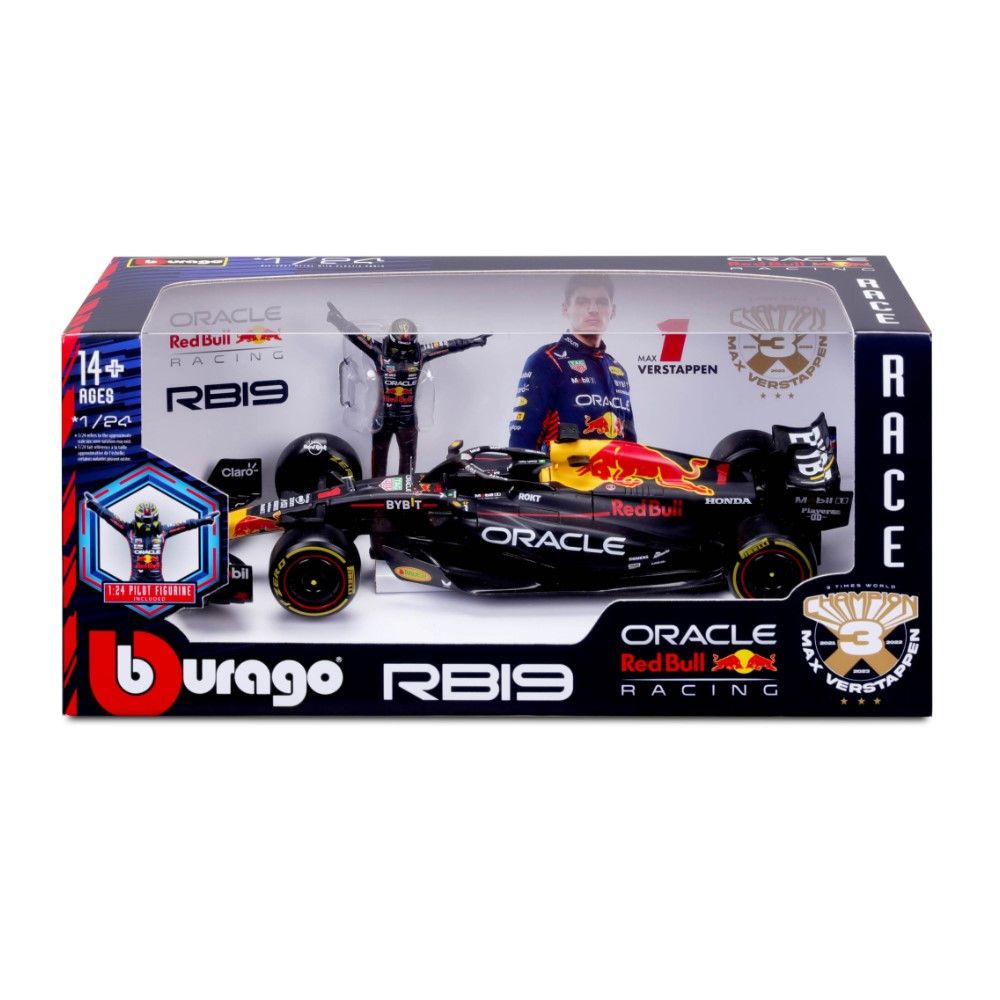 1/24 - F1 Red Bull RB19 - M.Verstappen #1 com Figura