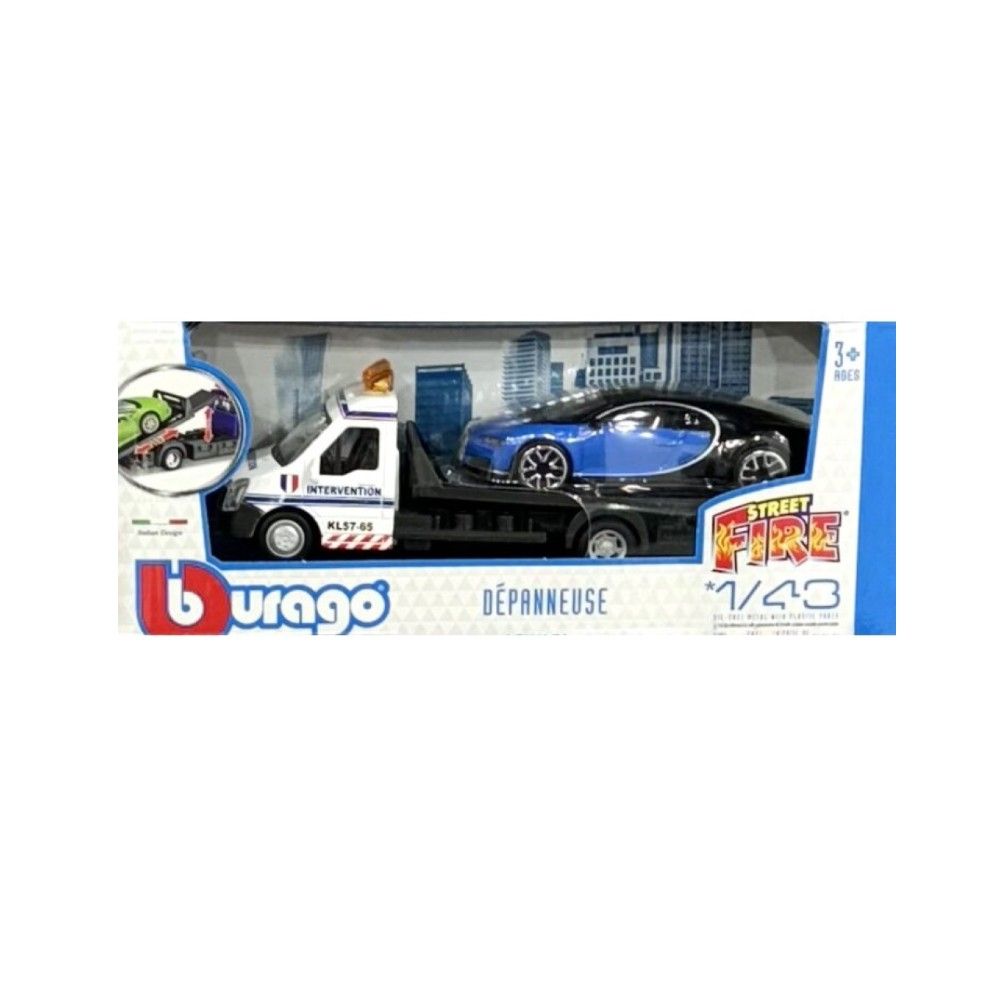 1/43 - Auto-Reboque com Bugatti Chiron