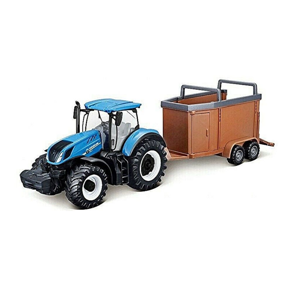 Tractor New Holland Tractor T7.315 com atrelado transportador de gado
