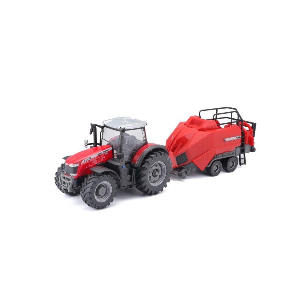Tractor Massey Ferguson 8740S com Enfardadeira