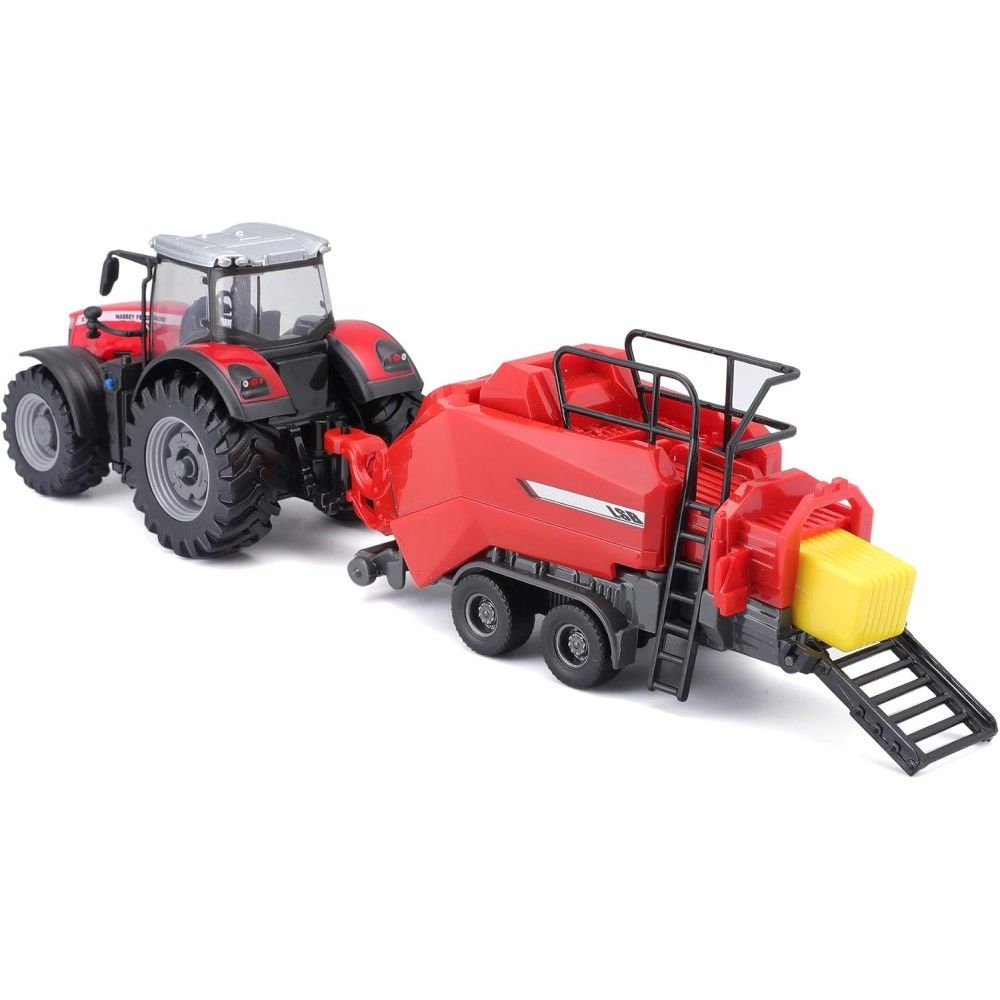 Tractor Massey Ferguson 8740S com Enfardadeira