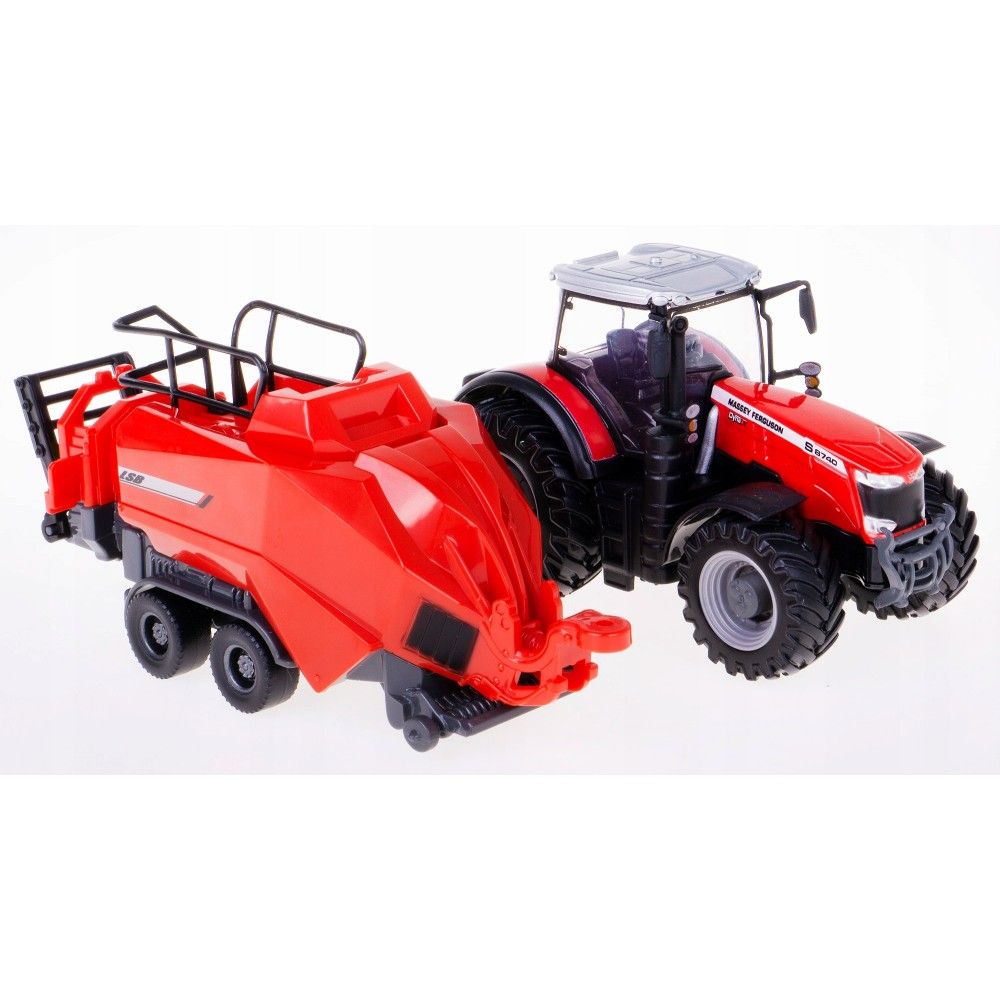 Tractor Massey Ferguson 8740S com Enfardadeira