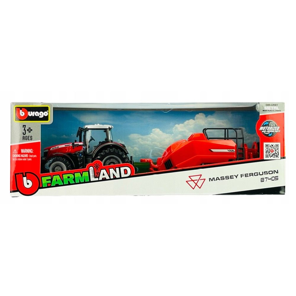 Tractor Massey Ferguson 8740S com Enfardadeira