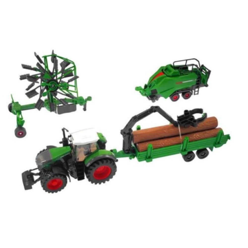 Conjunto Tractor Fendt 1050 Vario com 3 atrelados