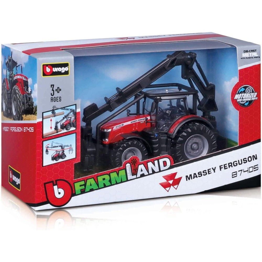 Tractor Massey Ferguson 8740S florestal com grua