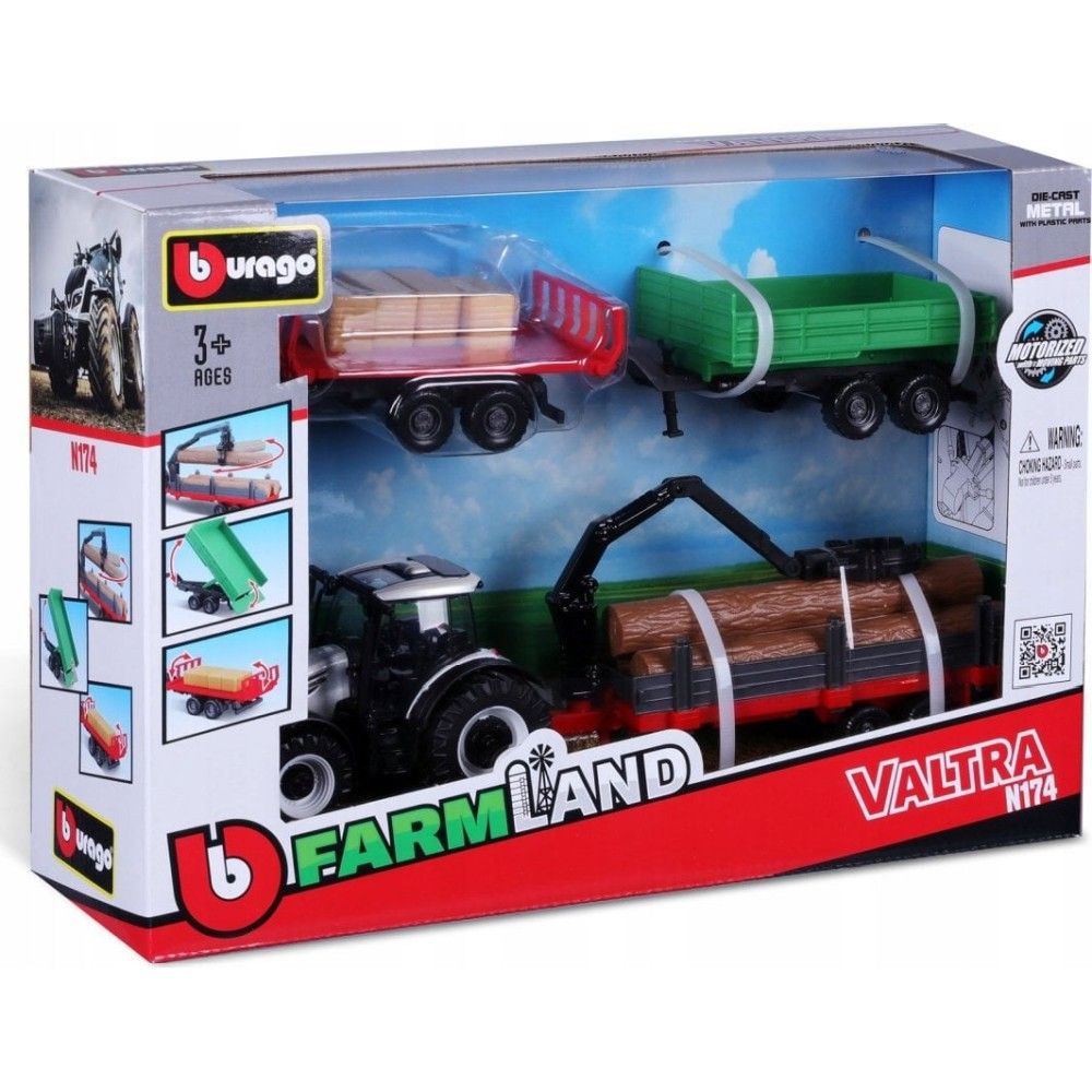 Conjunto Tractor Valtra N174 com 3 atrelados