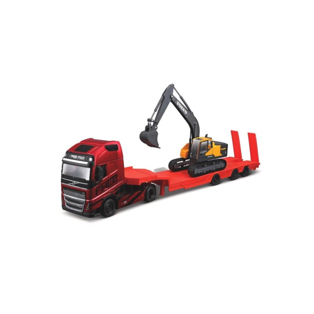 1/43 - Volvo FH16 Semi-Reboque com Retroescavdora