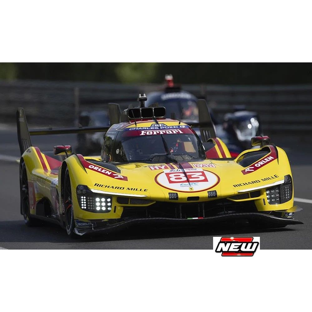 1/43 - Ferrari 499P 3.0L Turbo V6 #83 Kibica/Hanson/Ye Vencedor 24H Le Mans 2025