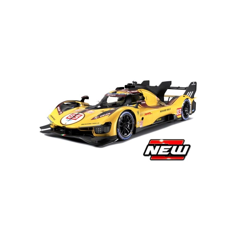 1/43 - Ferrari 499P 3.0L Turbo V6 #83 Kibica/Hanson/Ye Vencedor 24H Le Mans 2025
