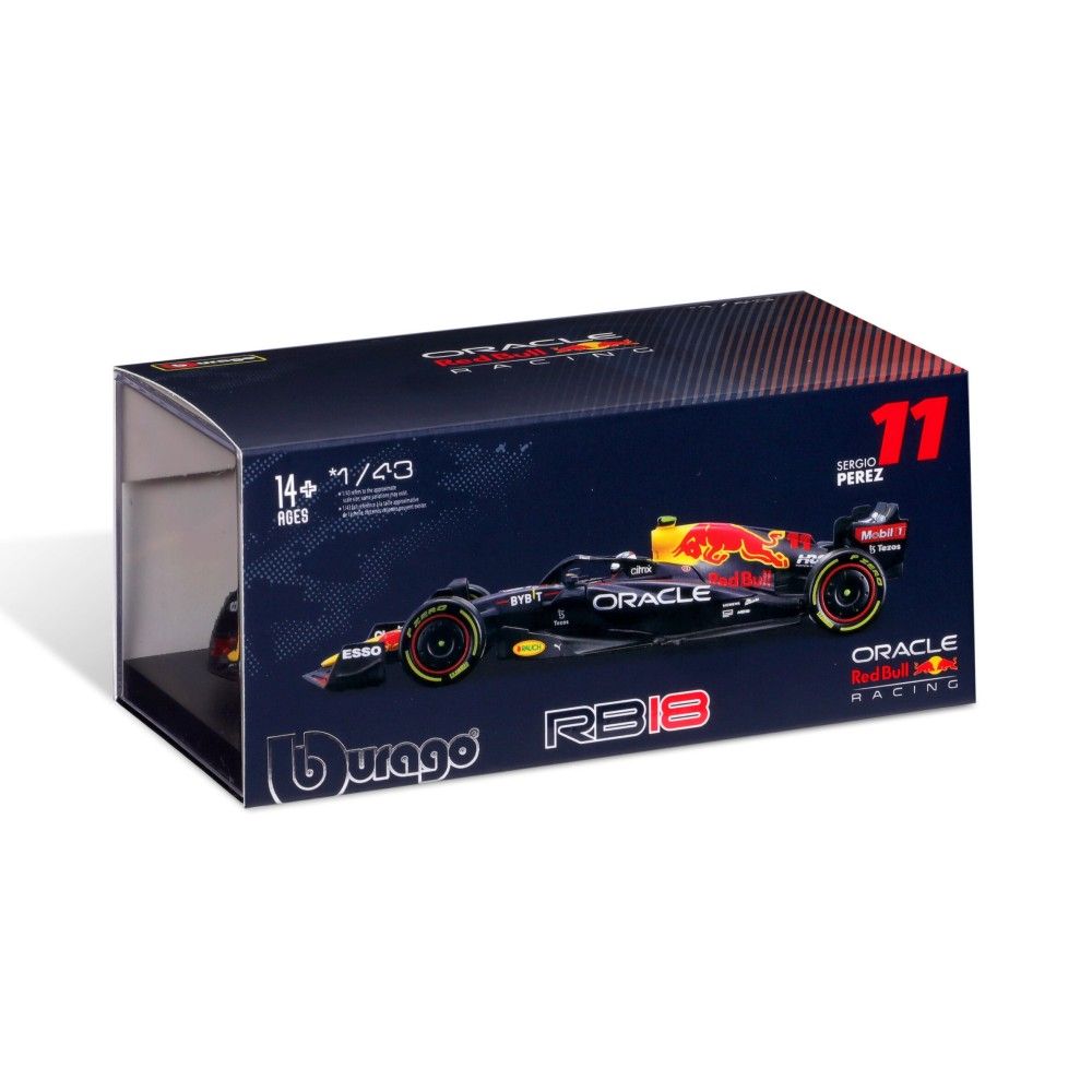 1/43 - F1 Red Bull RB18B #11 Sergio Perez (com Capacete)