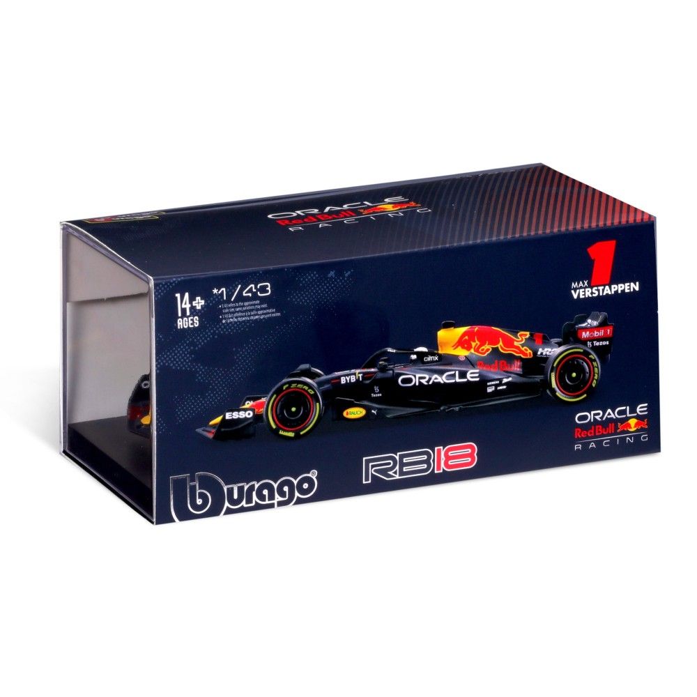 1/43 - F1 Red Bull RB18B #1 Max Verstappen 2022 (com Capacete)