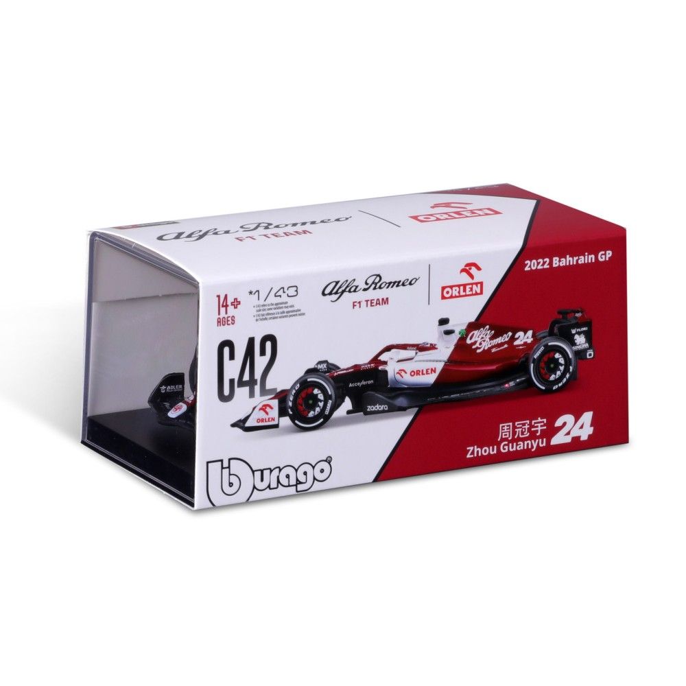 1/43 - F1 Alfa Romeo C42 Team Orlen #24 2022 G.Zhou com Capacete