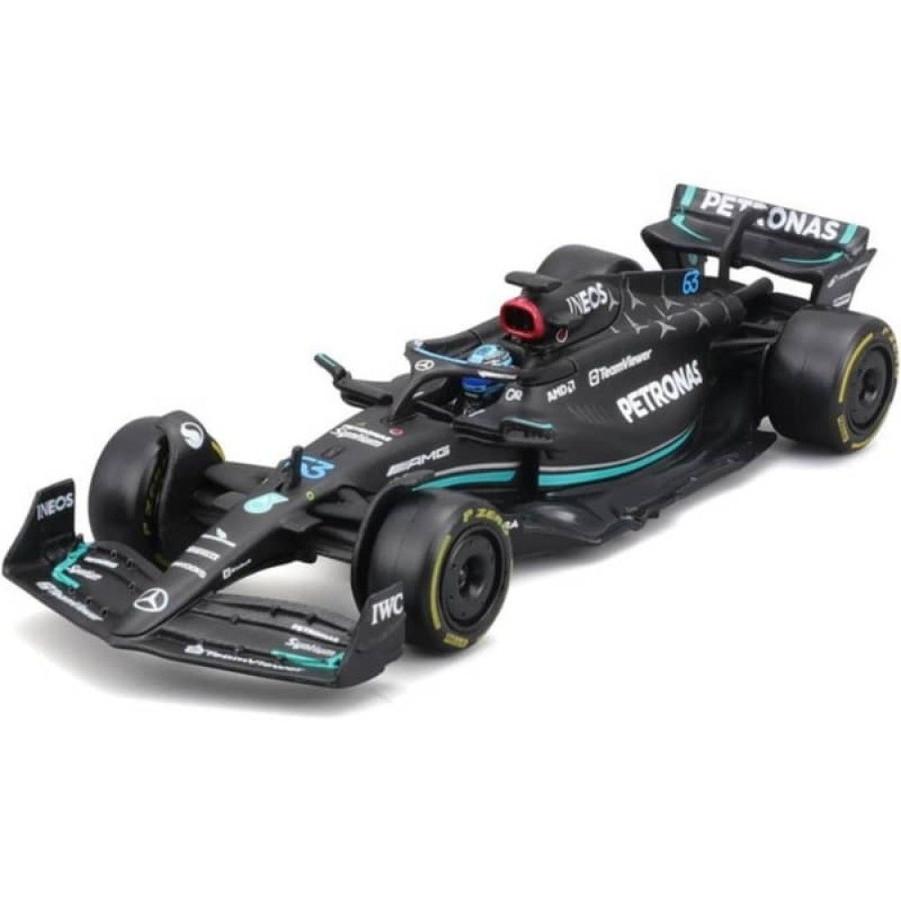 1/43 - F1 Mercedes AMG W14 #63 G.Russel com Capacete
