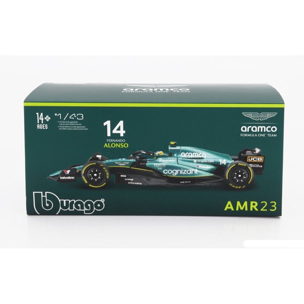 1/43 - F1 Aston Martin AMR23 #14 Fernando Alonso com Capacete