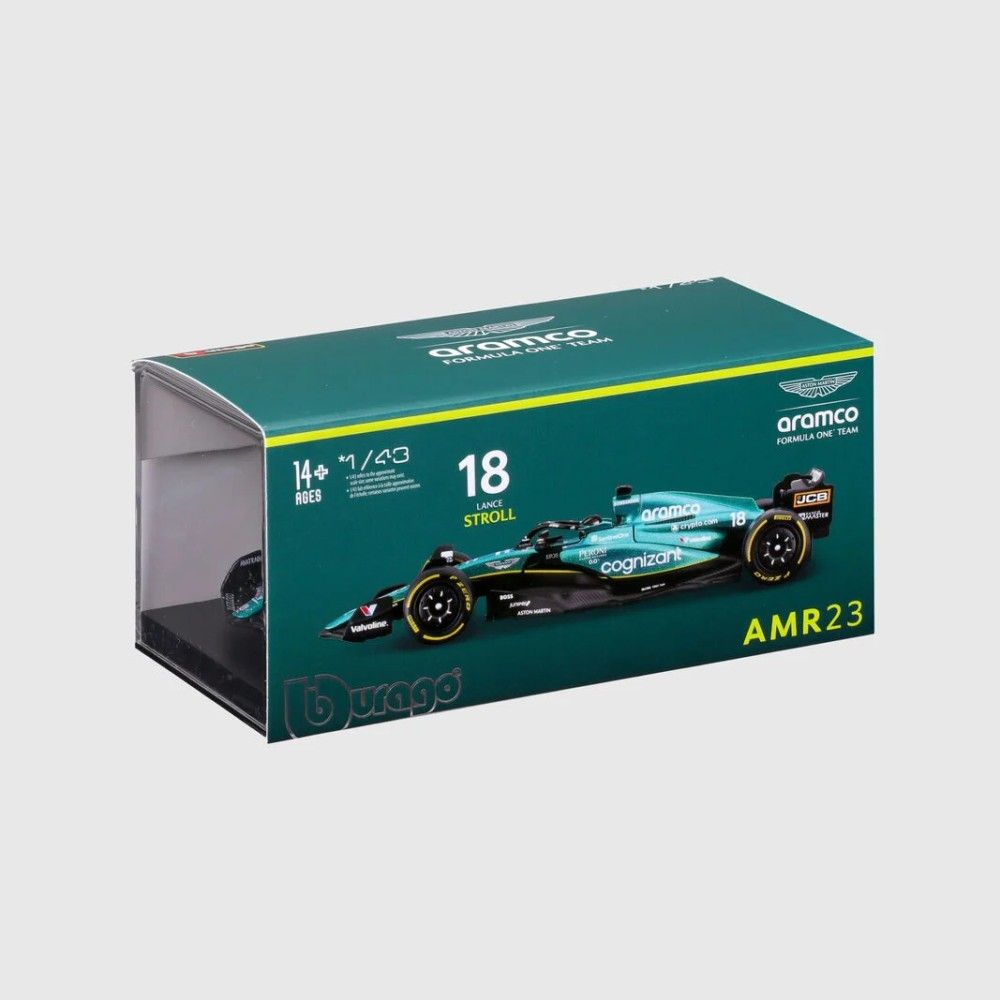 1/43 - F1 Aston Martin AMR23 #18 - Lance Stroll com Capacete