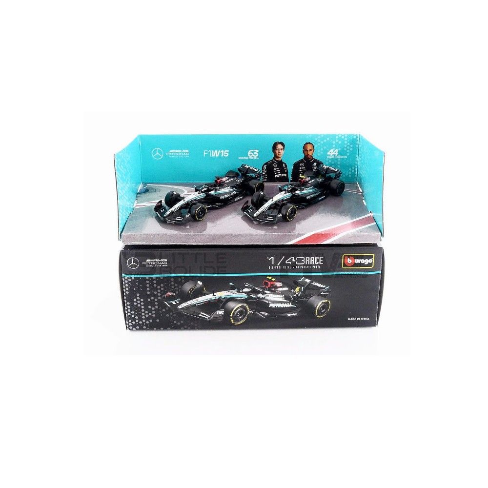 1/43 - F1 Mercedes Benz AMG W15 #44 L.Hamilton + #63 G.Russell 2024