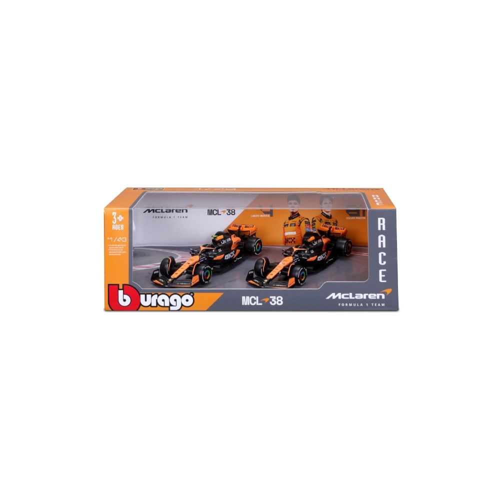1/43 - F1 Mclaren MCL 38 #4 L.Norris + #81 O.Piastri 2024