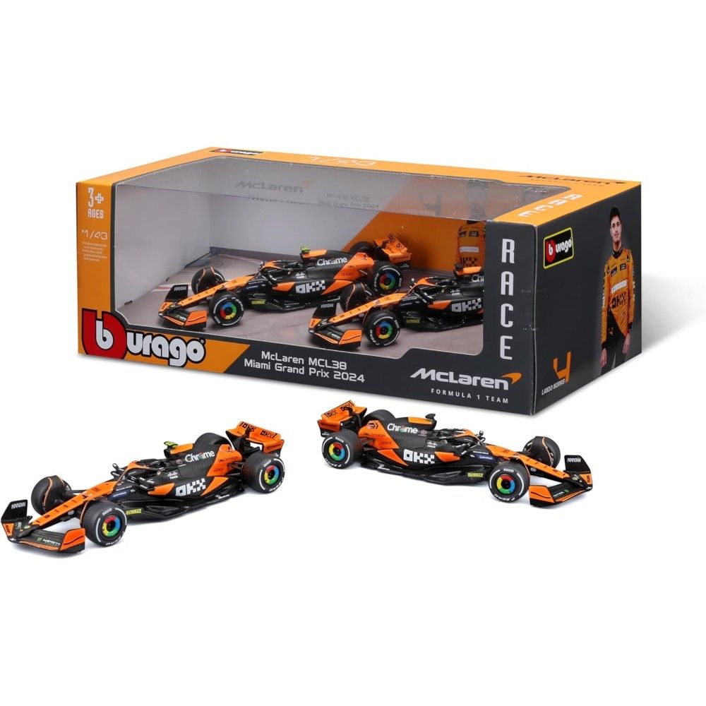 1/43 - F1 Mclaren MCL 38 #4 L.Norris + #81 O.Piastri 2024