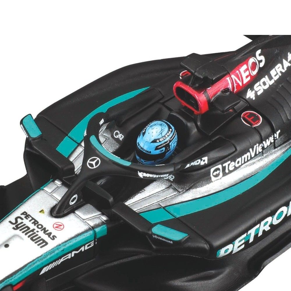 1/43 - F1 Mercedes AMG W14 - George Russel #63 com Capacete