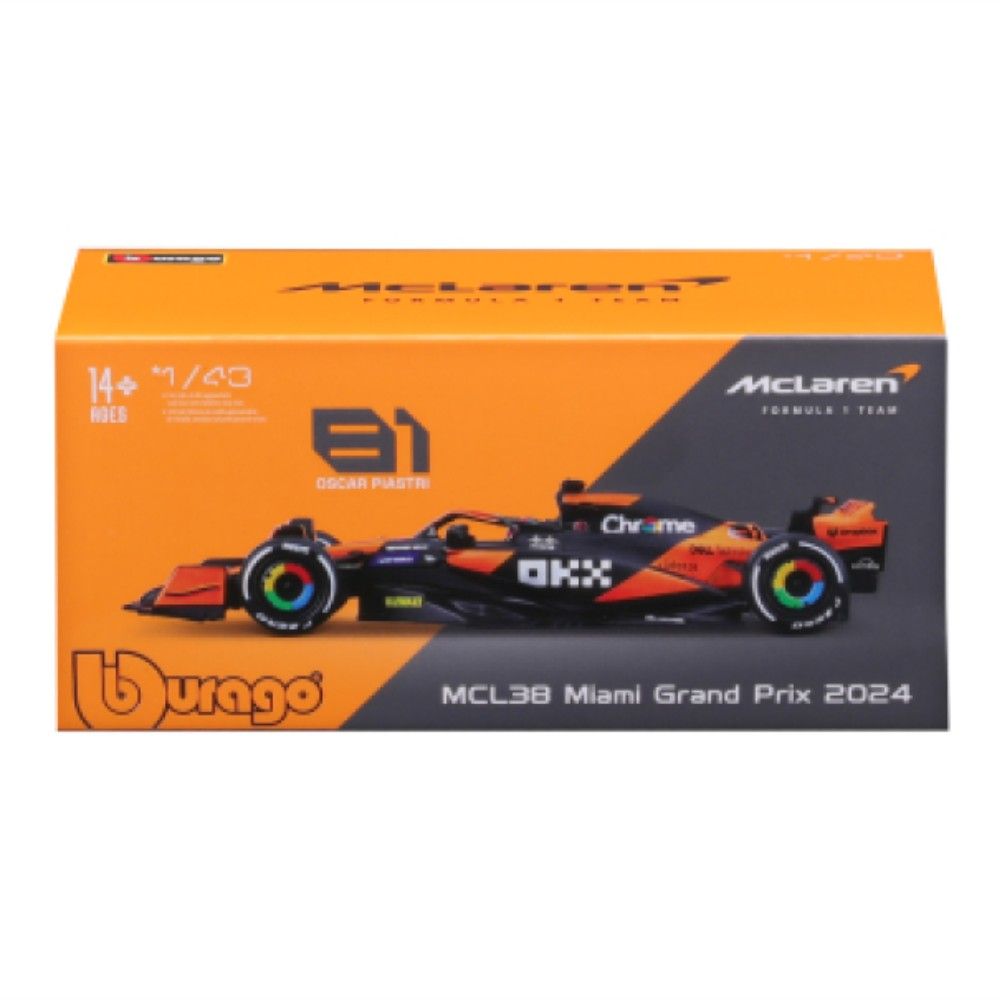 1/43 - F1 McLaren MCL38 - Oscar Piastri #81 com Capacete